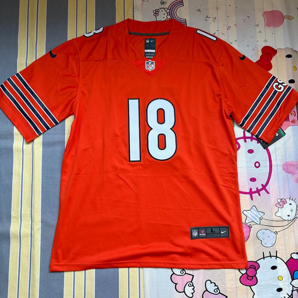 NFL Chicago Bears DJ Moore #18 Home Orange Jersey